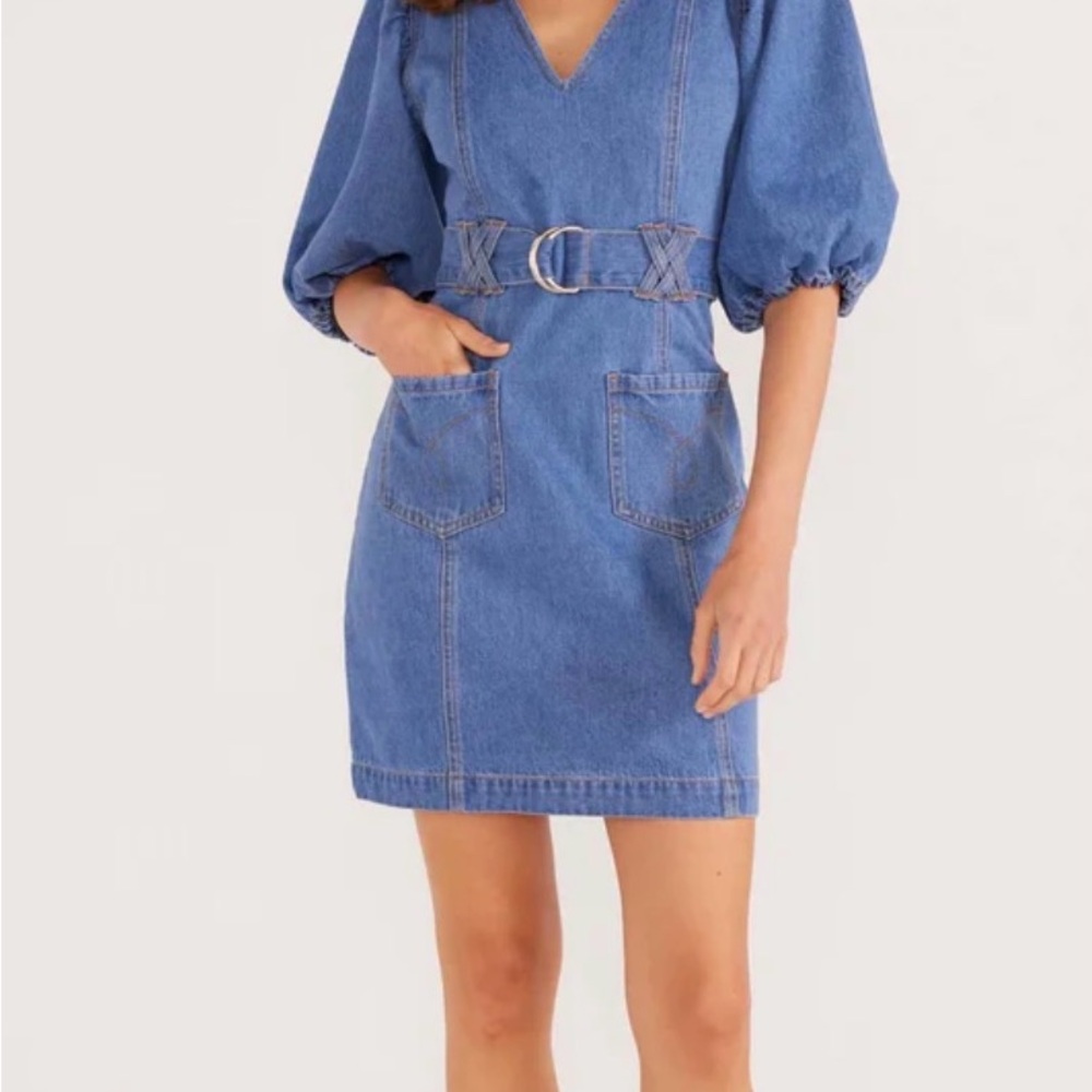 MINKPINK Blue Denim Mini Dress